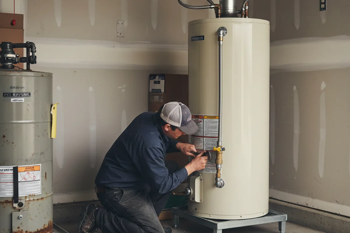 Water heater and shutoff valve replacement in Center