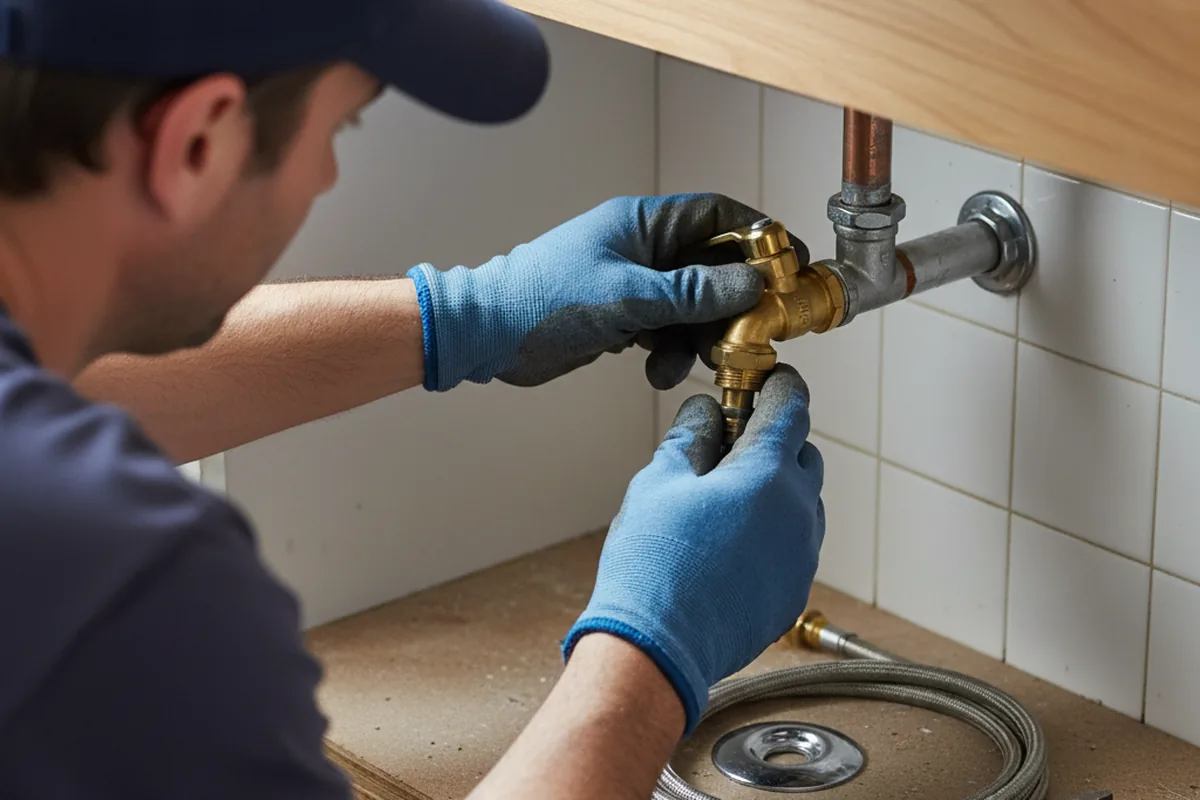 Shutoff valve and fitting work during Repiping in Center